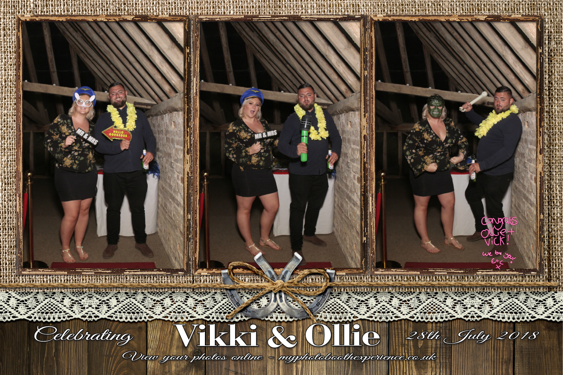 Vikki & Ollie's Wedding | View more photos from the event at gallery.myphotoboothexperience.co.uk/u/MyPhotoBoothExperienceLtd/Vikki-Ollies-Wedding